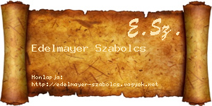 Edelmayer Szabolcs névjegykártya
